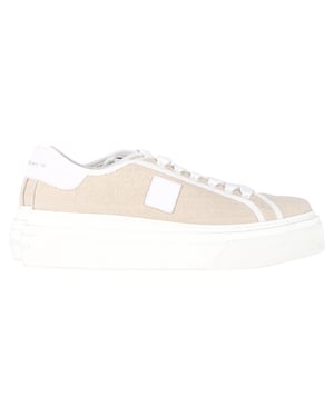 Givenchy City Platform Sneakers in Beige Canvas