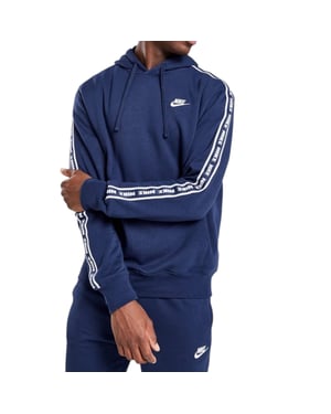 Nike Aries Club Tape Mens Pullover Hoodie Midnight Navy