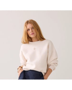 Summum Hamburg-30413 122 sweatshirt soft sweat ivory