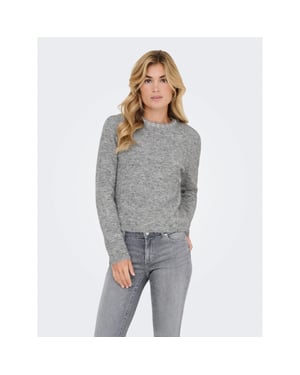 Jacqueline de Yong alva life l/s embellish pullover 15351917 medium grey melange
