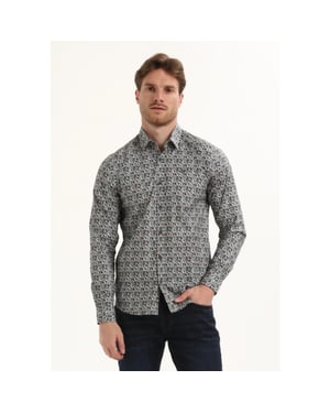 Gabbiano Heren overhemd 335738 5703 teal blue
