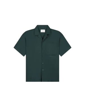 Olaf ØlÅf linen camp shirt ss korte mouw overhemden m200301