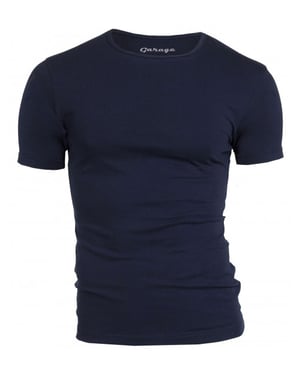 Garage Basis t-shirt ronde hals bodyfit blauw