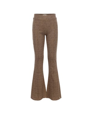 Looxs Revolution Flared broek rib jersey mini leopard voor meisjes in de kleur