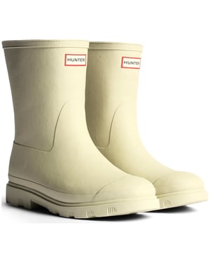 Hunter Downpour Korte Geïsoleerde Rubberlaarzen Voor Mannen - Grind Wellingtonboots