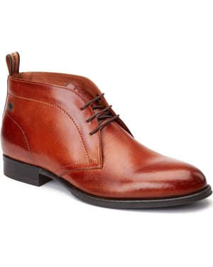 Base London Wallis Leren Heren Ankelboots in Geverfde Tan