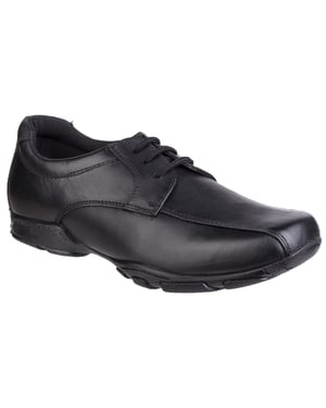 Hush Puppies Vincente Senior Läderherrarnas Svarta Loafer