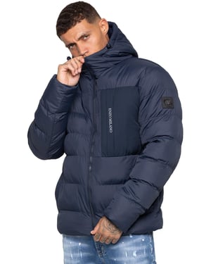 Enzo Milano | Heren Gewatteerde Jas met Capuchon