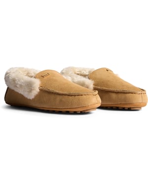 Hunter Dames Moccasin Slipper Sherpa Suède Dames Biscuit Slippers