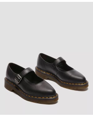Dr. Martens Elphie Mary Jane Virginia Kvinnors Svarta Skor I Läder