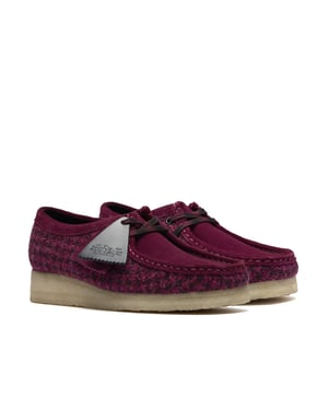 Clarks Originals Wallabee Textiel Dames Paarse Schoenen