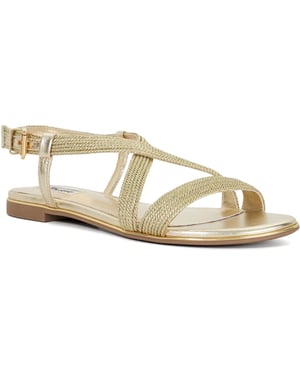 Dune Lope Fabric Women's Gold Sandals