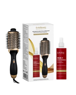 "ADVANCED HAIR STYLE & REPAIR SET (ALL-IN-ONE PROFESSIONAL HAIR BRUSH + 15-IN-1 HAIR SPRAY – 100ML)"