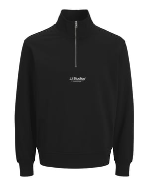 Jack & Jones Mens Sweatshirts 1/4 Zip High Neck Long Sleeve