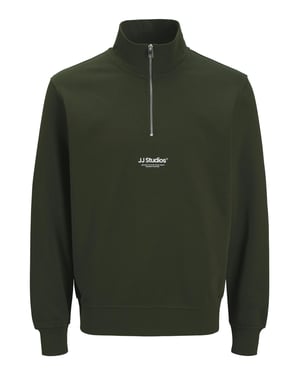 Jack & Jones Mens Sweatshirts 1/4 Zip High Neck Long Sleeve
