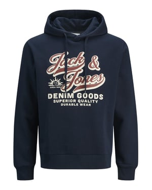 Jack & Jones Mens printed Hoodie Logo Sweatshirt Pullover