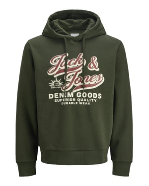 Jack & Jones Mens printed Hoodie Logo Sweatshirt Pullover