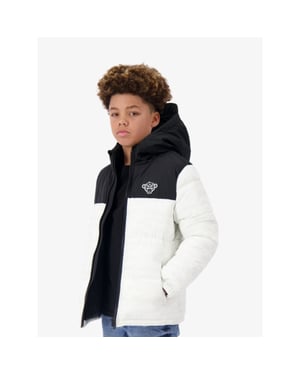 Black Bananas Jongens winterjas peek freeze puffer wit