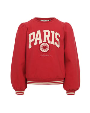 Looxs Revolution Sweater bright red paris voor meisjes in de kleur