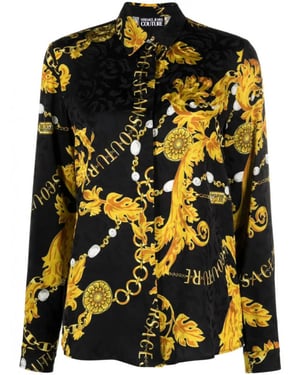 Versace Jeans Versace jeans couture blouse flower chain gold