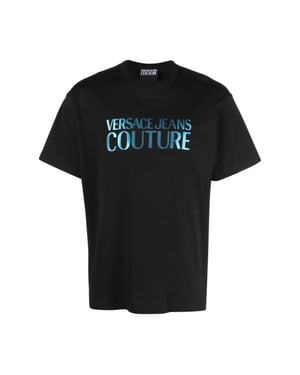 Versace Jeans Versace jeans couture branding t-shirt iridescent