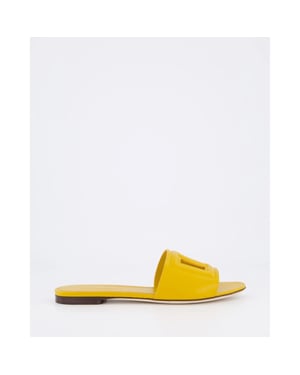 Dolce and Gabbana Dames d&g logo flat slide