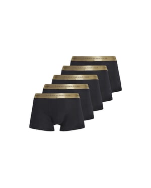 Tommy Hilfiger Mens Trunks 5 Pack Underwear Metalic Logo Stretch Classic Boxer