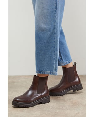 Lola Leather Chunky Chelsea Boots