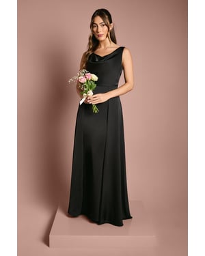 Coast Honoured Sleeveless Cowl Neck Satin Maxi Bridesmaid Dress