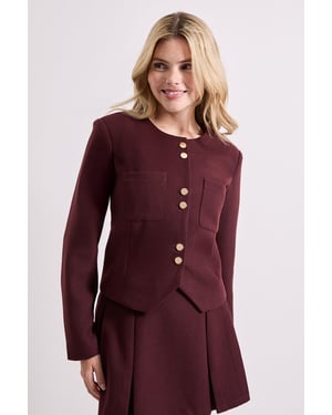 Collarless Jacket