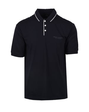 Armani Exchange Jersey Polo Shirt Deep Navy