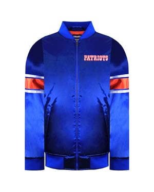 Mitchell & Ness NFL New England Patriots Heavyweight Satin Bomber Jacket