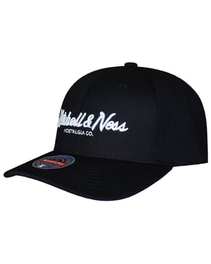 Mitchell & Ness Branded Pinscript Classic Black Cap