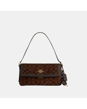 Etta Small Flap Shoulder Bag in Signature Chenille