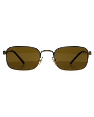 Miu Miu Rectangle Womens Old Gold Dark Brown MU53AS
