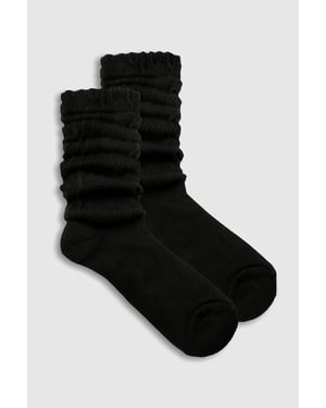 2 Pack Soft Ribbed Slouchy Socks