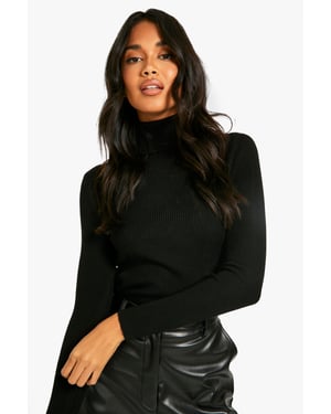 Basic Roll Neck Knitted Jumper