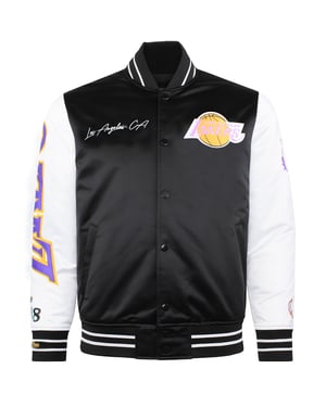Mitchell & Ness NBA Los Angeles Lakers Mens Satin Bomber Jacket