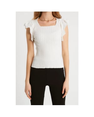 Robin-Collection Elastische ribstof top t93547