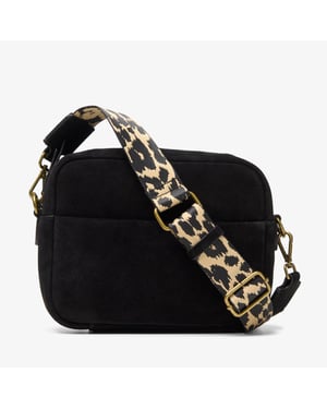 Kierra Strap Black Suede Bag