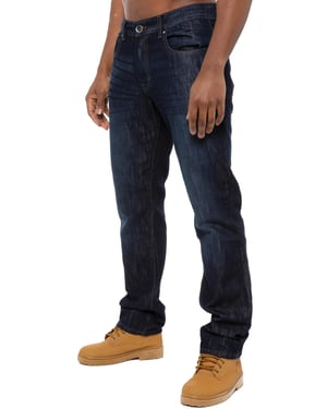 Enzo | Mens Regular Fit Straight Leg Jeans