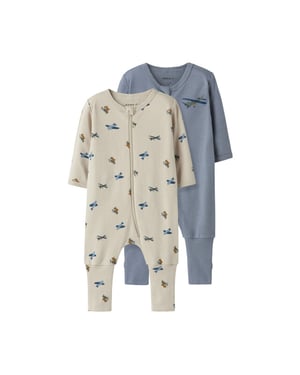 Name It Baby pyjama jongens nbmnightsuit zip 2-pack airplane