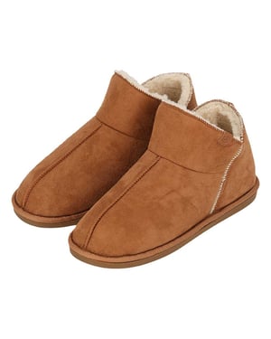 Apollo Dames pantoffels suede cognac