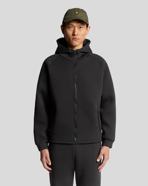 Lyle & Scott Neopren Hel Dragkedja Hoodie - Svart