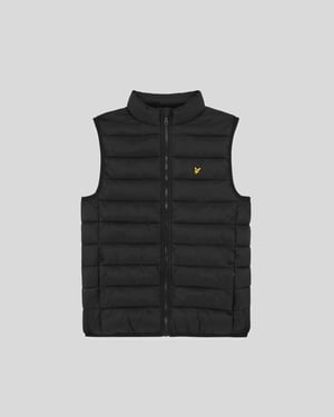 Lyle & Scott jongens lichtgewicht gewatteerd vest - zwart