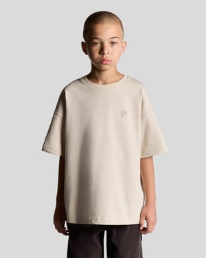 Lyle & Scott jongens zwaargewicht relaxed T-shirt - wit