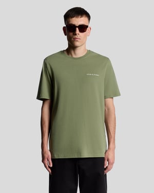Lyle & Scott Script Logo Katoenen Rundhals T-shirt - Groen