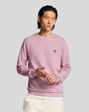 Lyle & Scott Katoenen Crew Neck Sweater - Roze