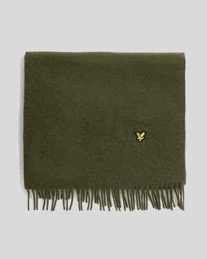 Lyle & Scott Lamswol Blend Sjaal - Groen