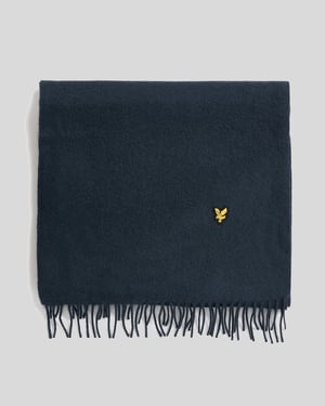 Lyle & Scott Lamswol Blend Sjaal - Marineblauw